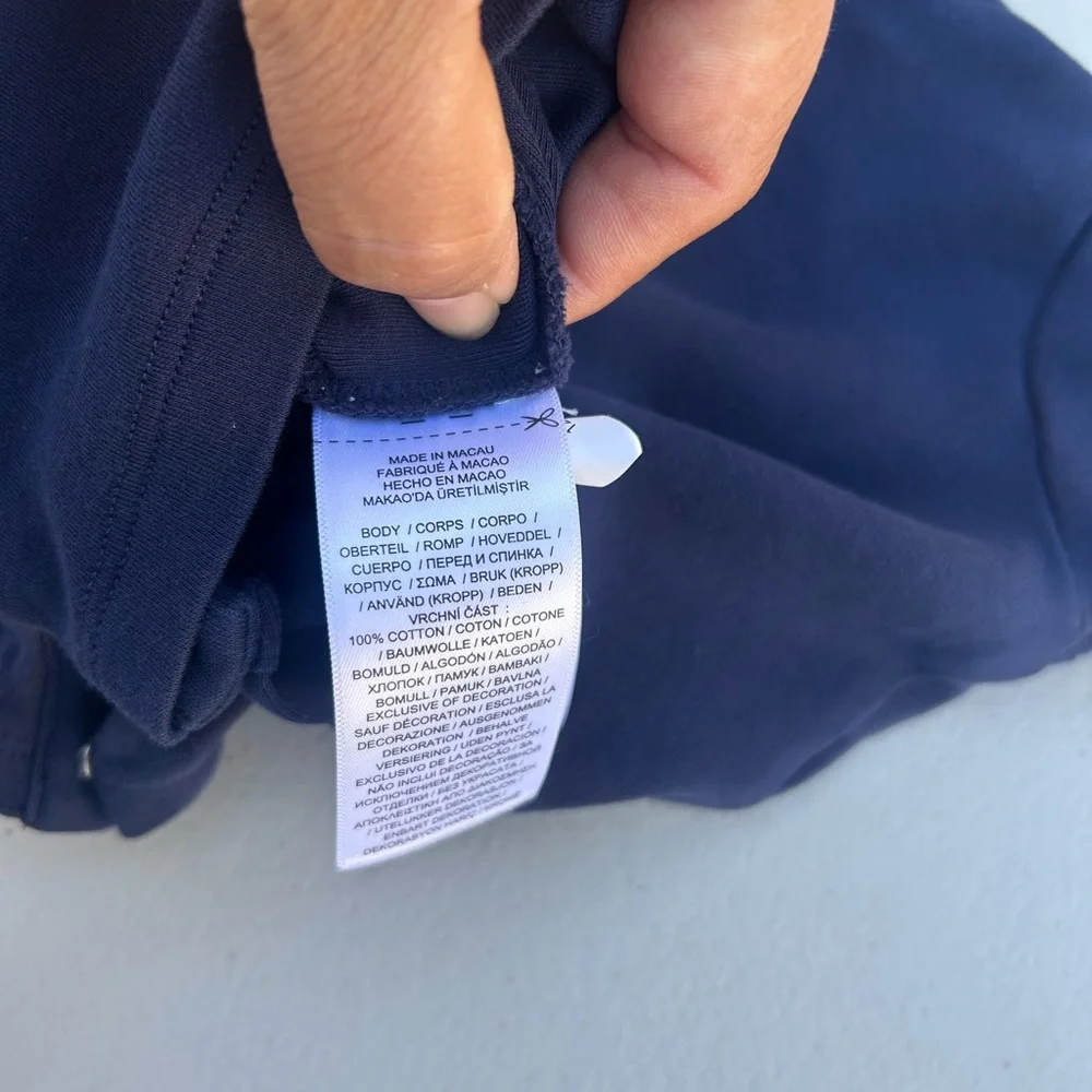 Ralph Lauren Navy Romper with Red Emblem